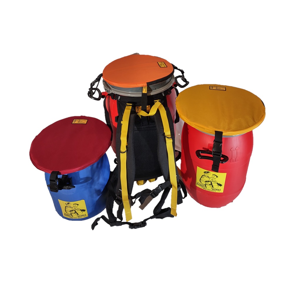 Barrel Seats Mounted on a 60L, 30L and 20L Barrel